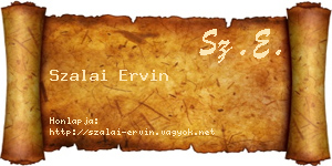 Szalai Ervin névjegykártya